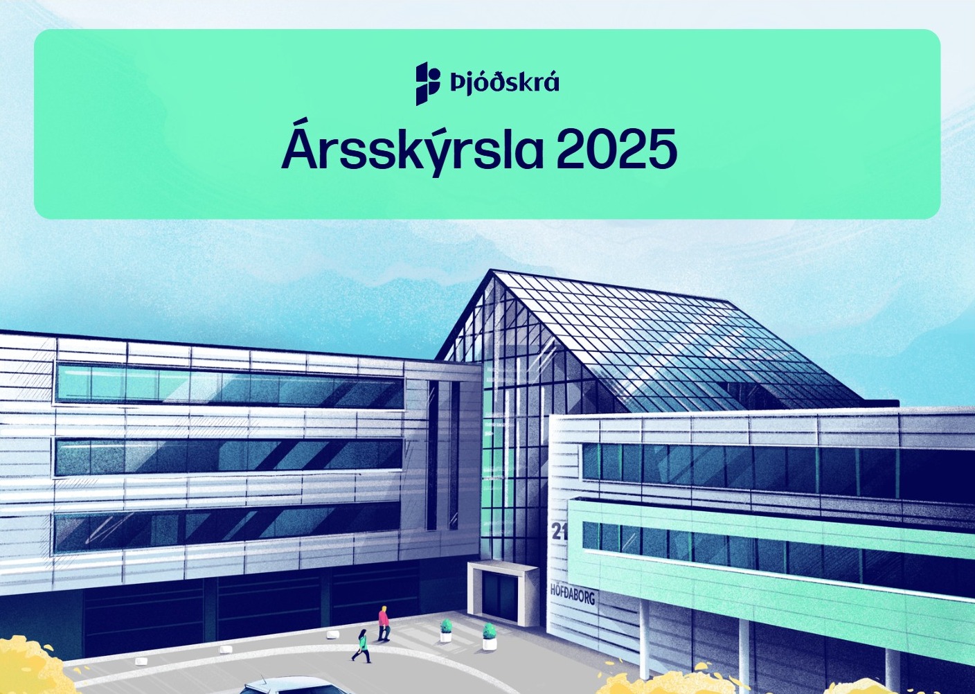 Forsíða ársskýrslu 2025